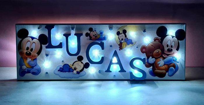 Toile personnalisée à leds mickey - photo numéro 1