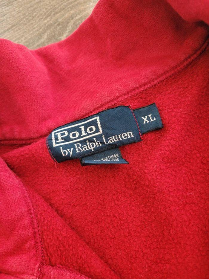 Quart Zip POLO Ralph Lauren Sweat Zippé Logo brodé Taille XL Rouge - photo numéro 6