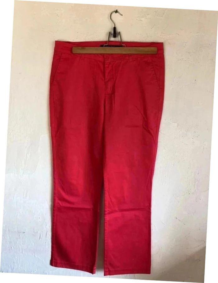 Pantalon broek Talking French taille 38 couleur framboise - photo numéro 1