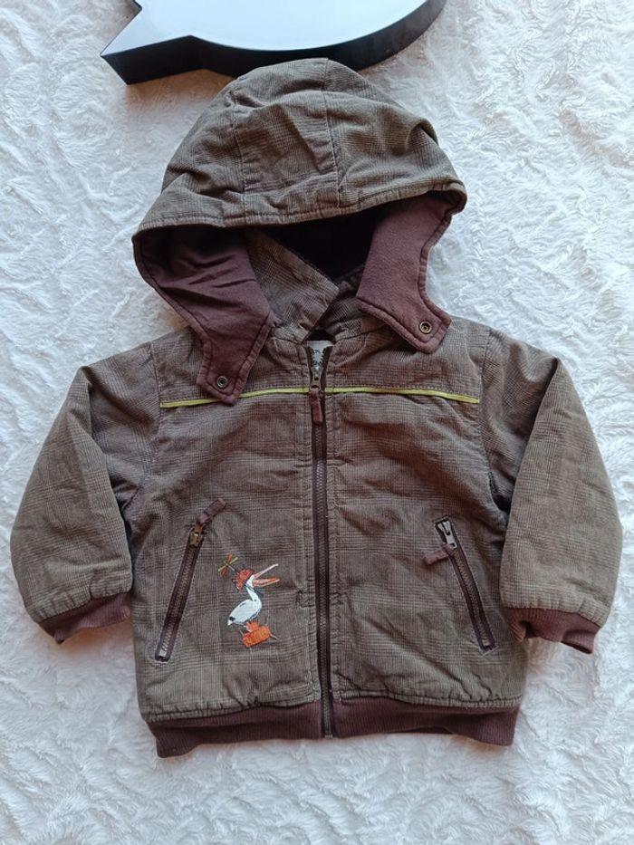 Manteau blouson zippé hiver avec capuche amovible Garçon 24 mois La compagnie des petits - photo numéro 2