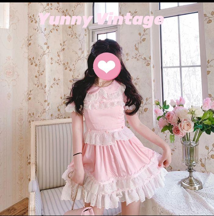 Dress Robe Pink Rose Princess Barbie Cute Kawaii Lolita Cosplay - photo numéro 15