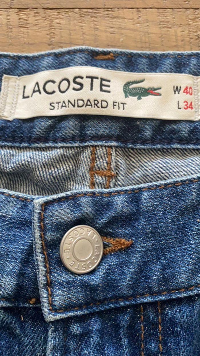 Jean Lacoste bleu denim - photo numéro 3