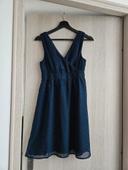 Robe bleu nuit strass camaïeu 34