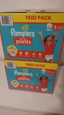 2 lots de couche pampers taille 6 et taille 5 pampers pants