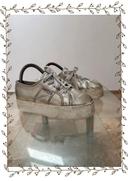 Baskets argentées Superga plate-forme taille 36