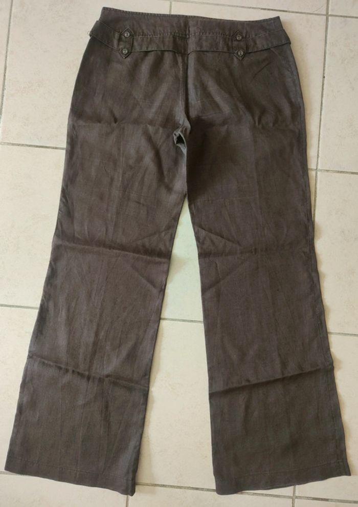 Pantalon lin ramie marron femme taille 38 PROMOD - photo numéro 2