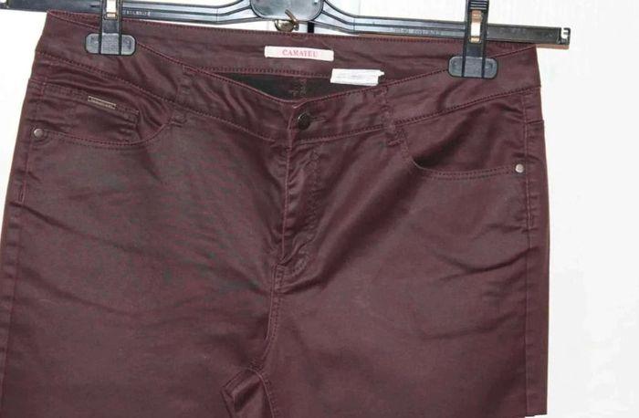 Pantalon  huilé  –  Bordeaux  –  Camaïeu -  44 - photo numéro 2