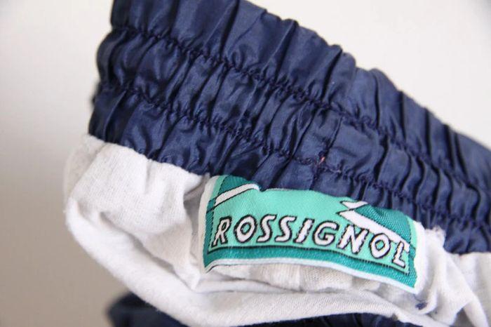 Vintage "Rossignol" pantalon de sport bleu électrique / irisé - photo numéro 4