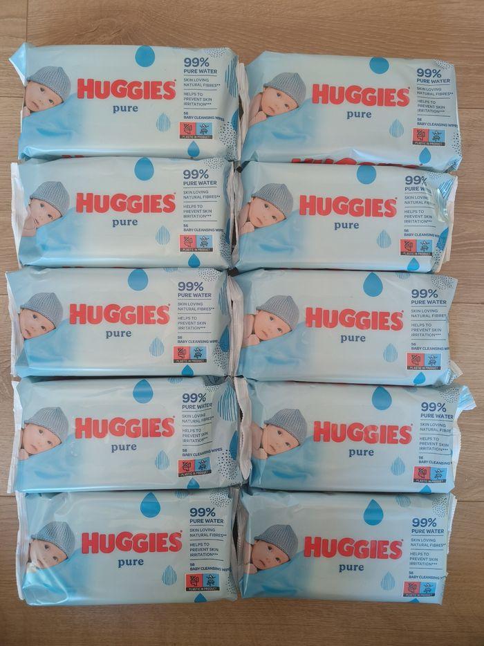 10 paquets de 56 lingettes Huggies pure