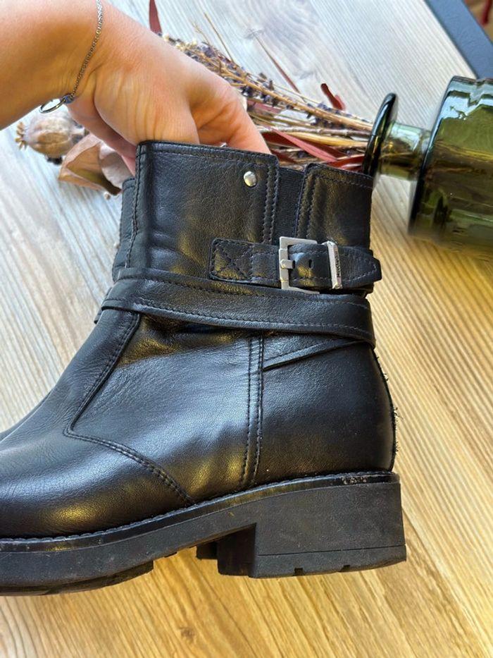 Bottines Nero Giardini en cuir noir modèle Savage, taille 37 - photo numéro 6