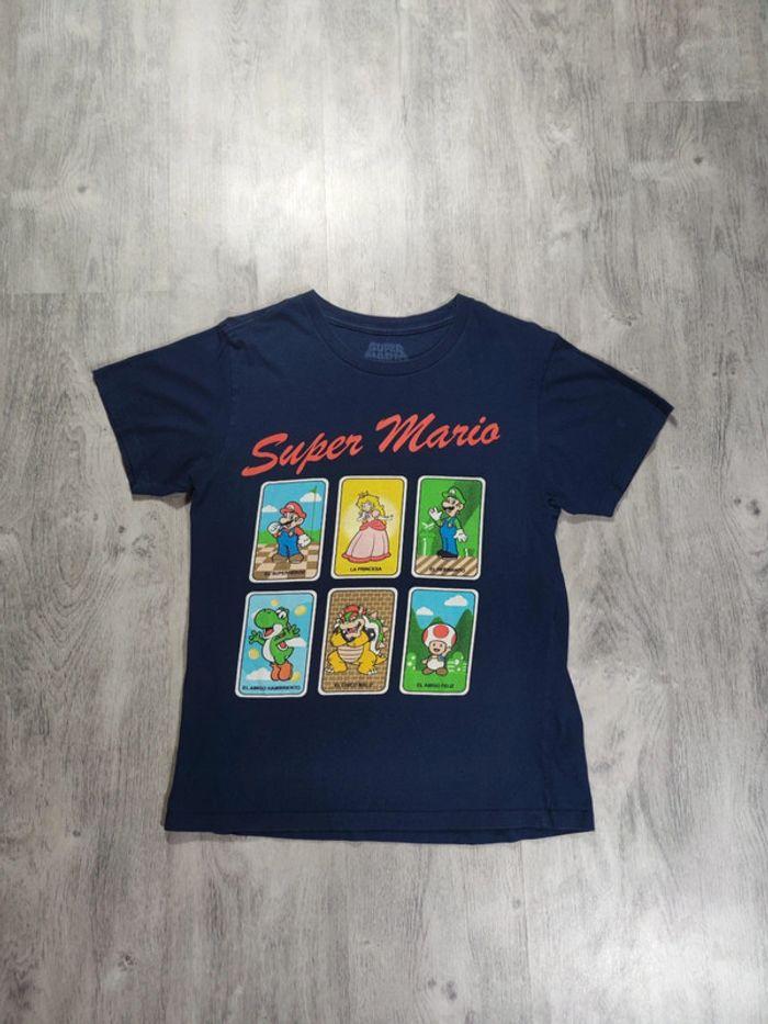 T-shirt Licence Super Mario Nintendo Vintage Bleu Marine Taille XS Homme - photo numéro 1