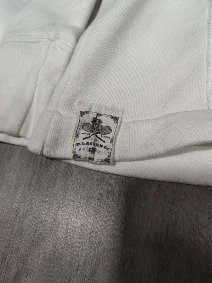 Pull Cardigan Ralph Lauren Blanc Logo Brodé Taille XL Homme - photo numéro 9