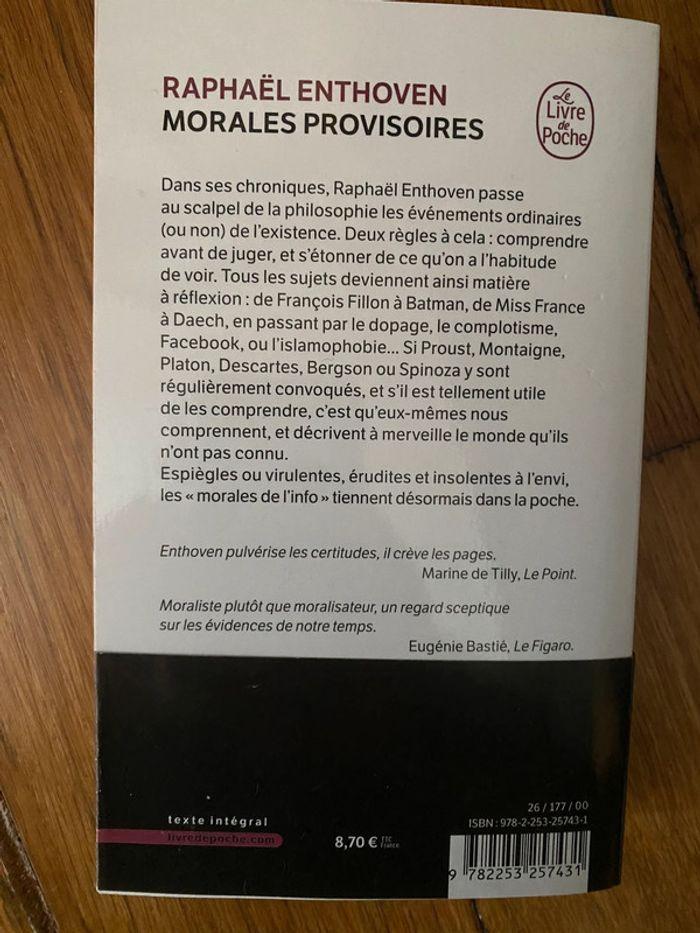 Morales provisoires - Raphaël Enthoven - photo numéro 3