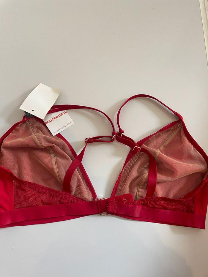 Soutien gorge rouge, rouge gorge, taille 95D, neuf, valeur 33€ - photo numéro 3