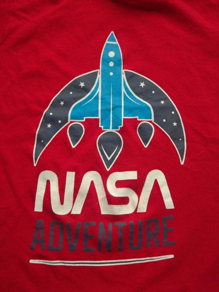 Tee shirt chemise manches courtes Garçon 12/24 mois fusée Nasa adventure 100% coton - photo numéro 3