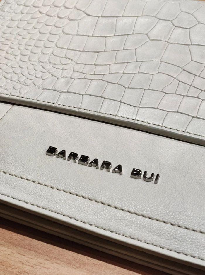 Sac pochette Barbara Bui, croco crème, en 100% cuir de veau, neuf - photo numéro 6