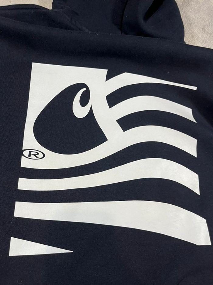 Carhartt WIP Hooded Waving State Flag Sweat Navy - photo numéro 9