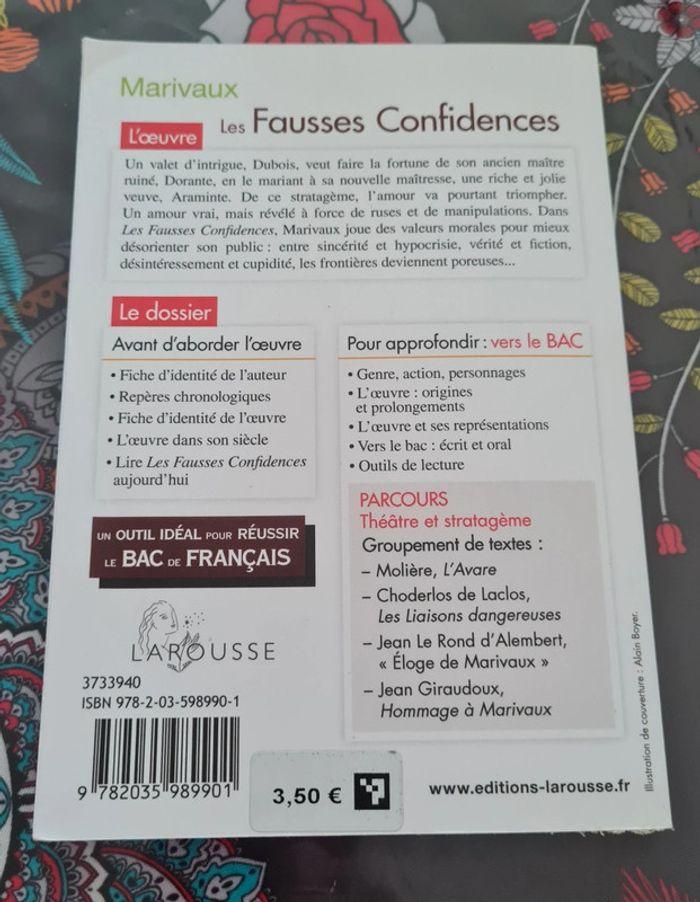 Livre Les Fausses Confidences - photo numéro 2