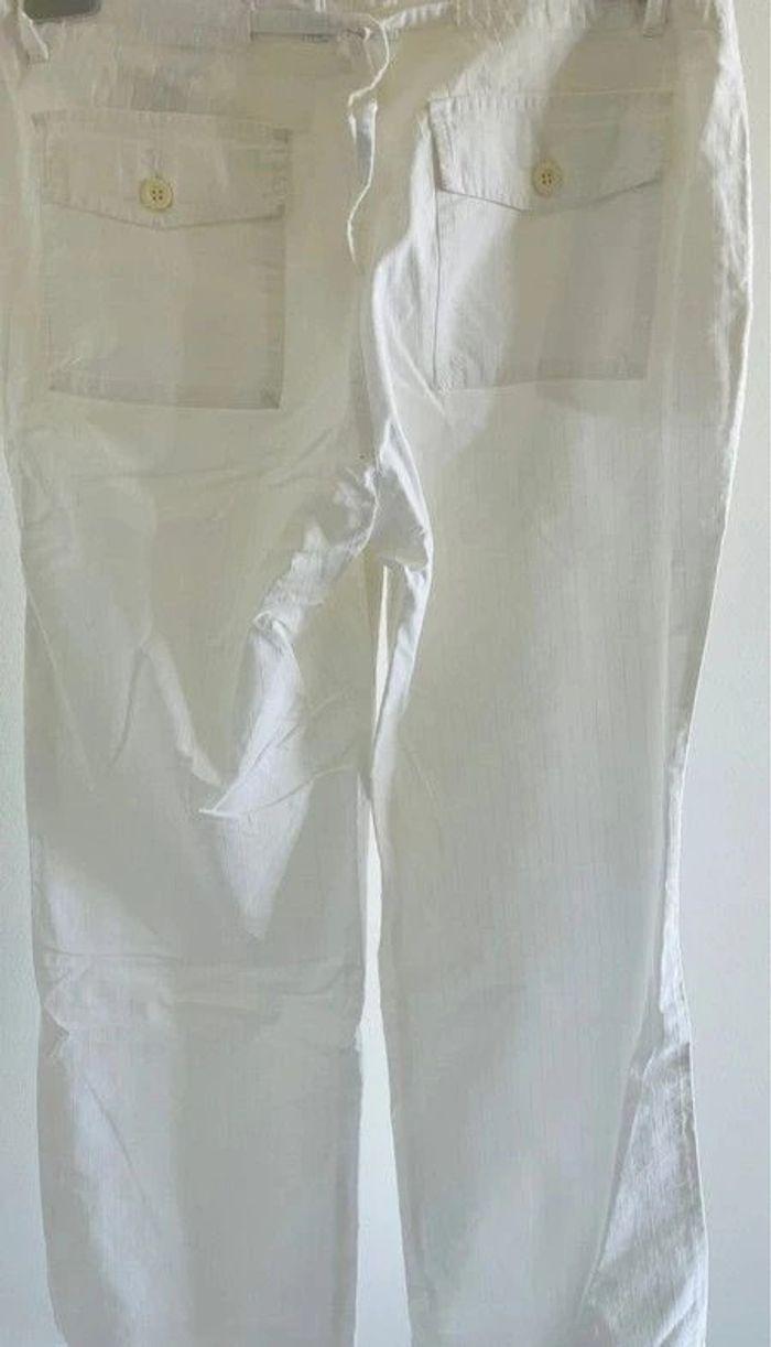 Pantalon en toile blanc Newman - photo numéro 2