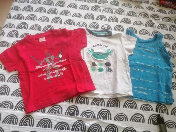 Lot de 3 T-shirts manches courtes. 6 mois - photo numéro 1