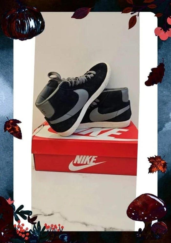 Nike blazer noir et grise en daim 44 - photo numéro 2