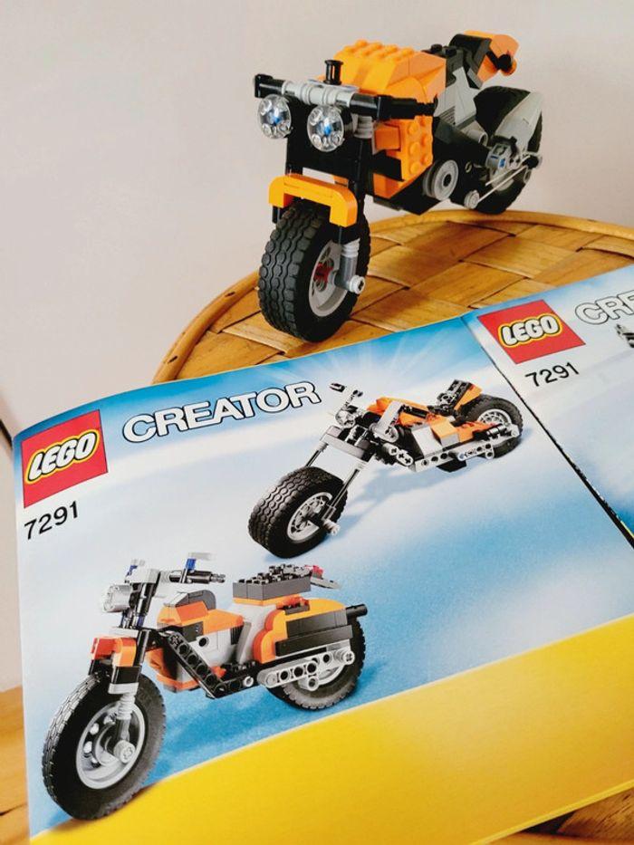 Set complet officiel LEGO Creator 7291 La Moto orange année 2012 véhicule - photo numéro 3