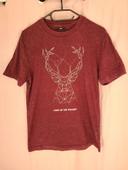 Tee shirt homme bordeaux S