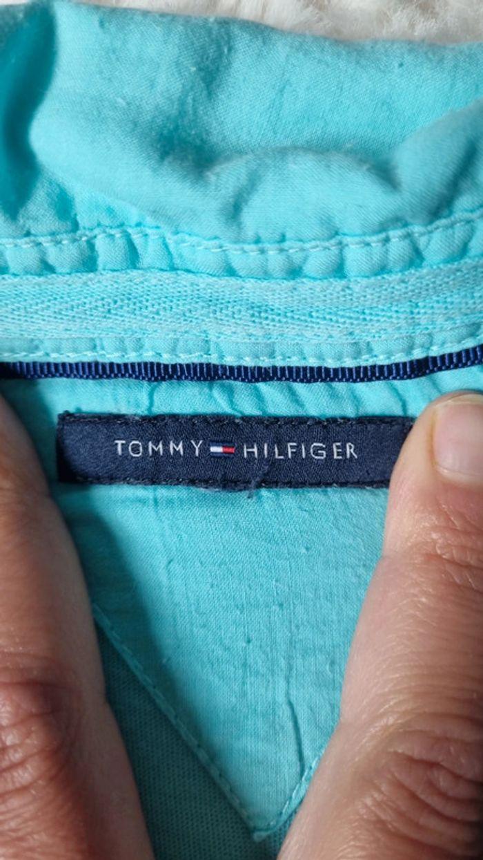 T shirt Tommy Hilfiger bleu turquoise - photo numéro 8