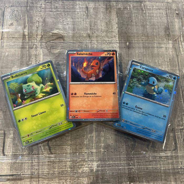 Lots de 3 cartes Pokémon Promo Bulbizarre Salamèche Carapuce FR