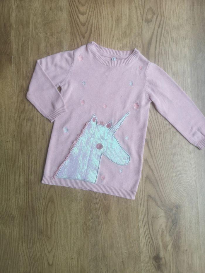 Robe pull licorne rose - photo numéro 2