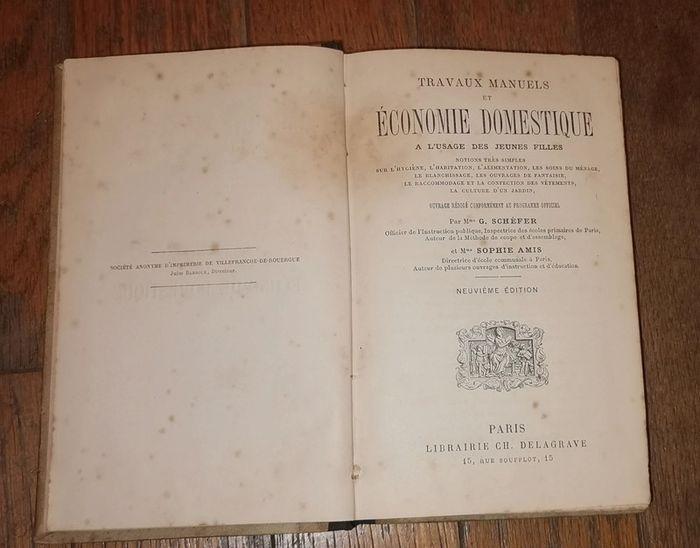 Ancien livre travaux manuels et économie domestique - photo numéro 5