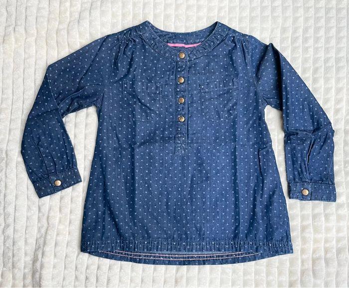 Blouse fille en jeans, 3 ans - photo numéro 2