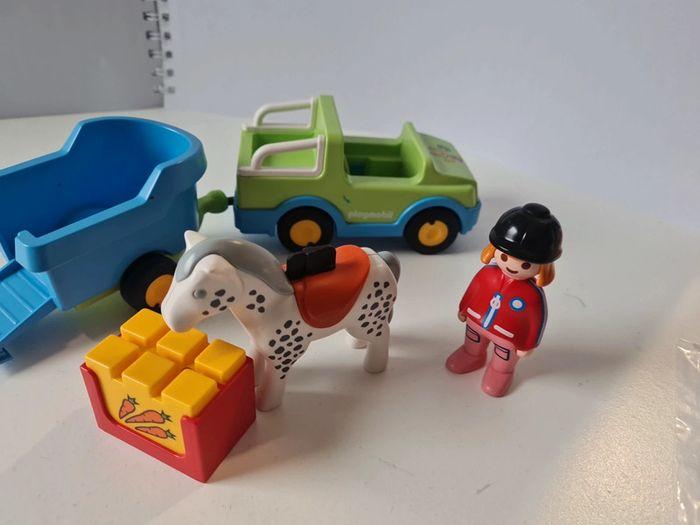 Véhicule avec remorque cheval playmobil 1 2 3 - photo numéro 6