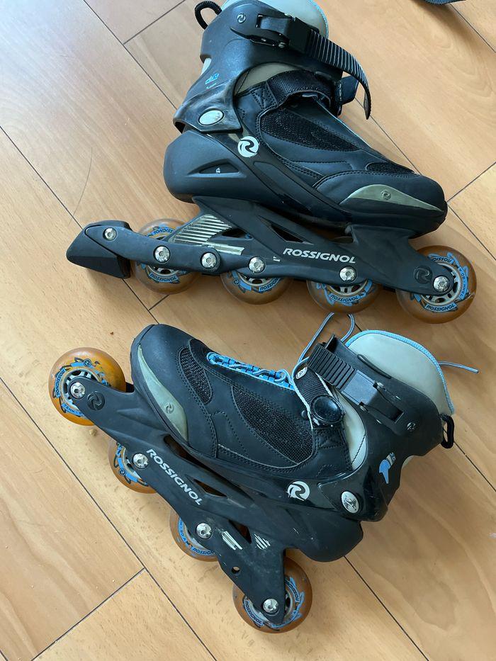 Vends rollers marque rossignol avec gants et genouillères - photo numéro 2