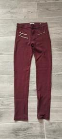 pantalon bordeaux violet