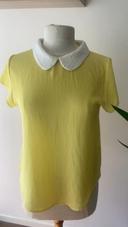 T-shirt jaune col Claudine Ycoo