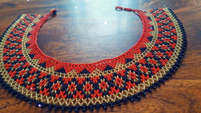 Collier de Perle tissé à la main, importer du Mexique neuf - photo numéro 5