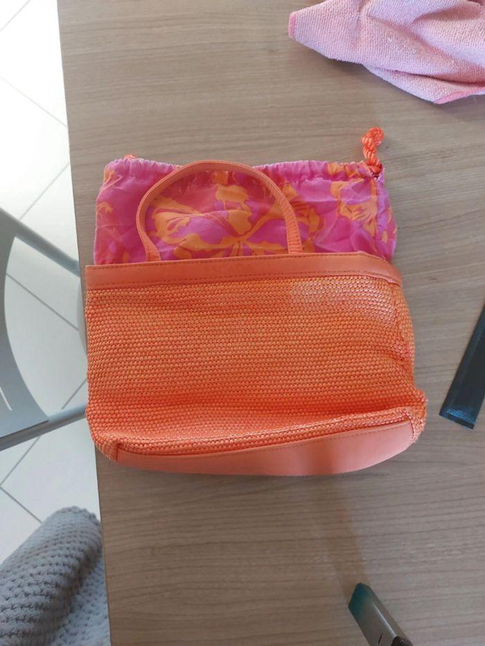 Ensemble Jupe et dos nu escada orange avec sac - photo numéro 10