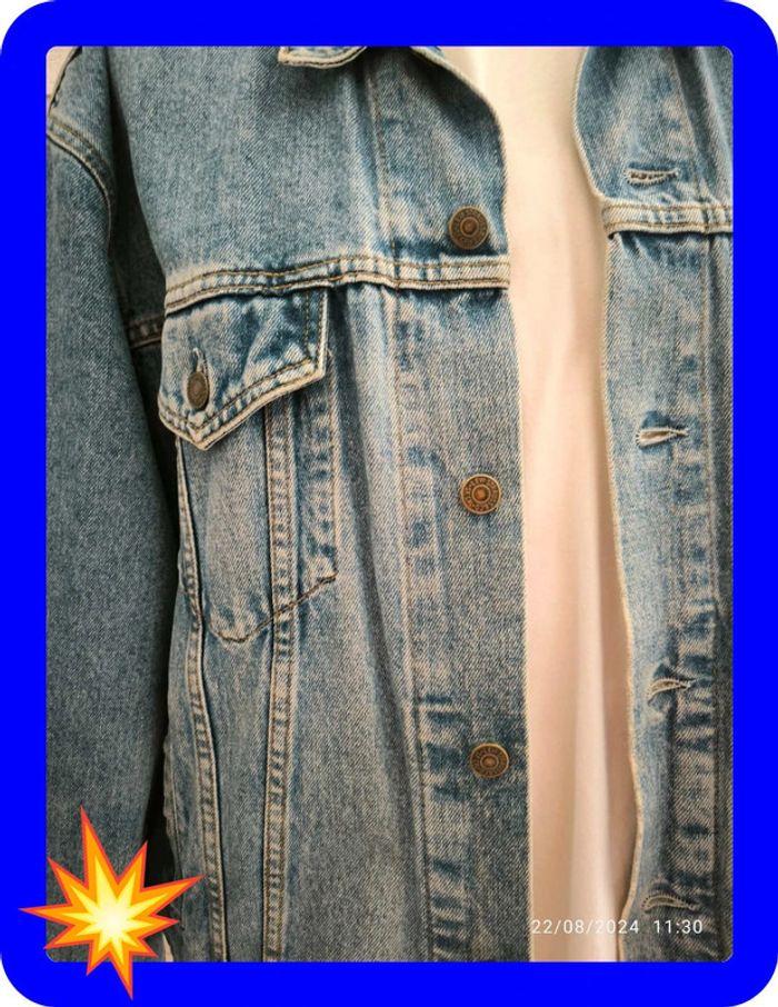 Veste en jeans  bleu clair Levi's vintage taille xxl - photo numéro 4