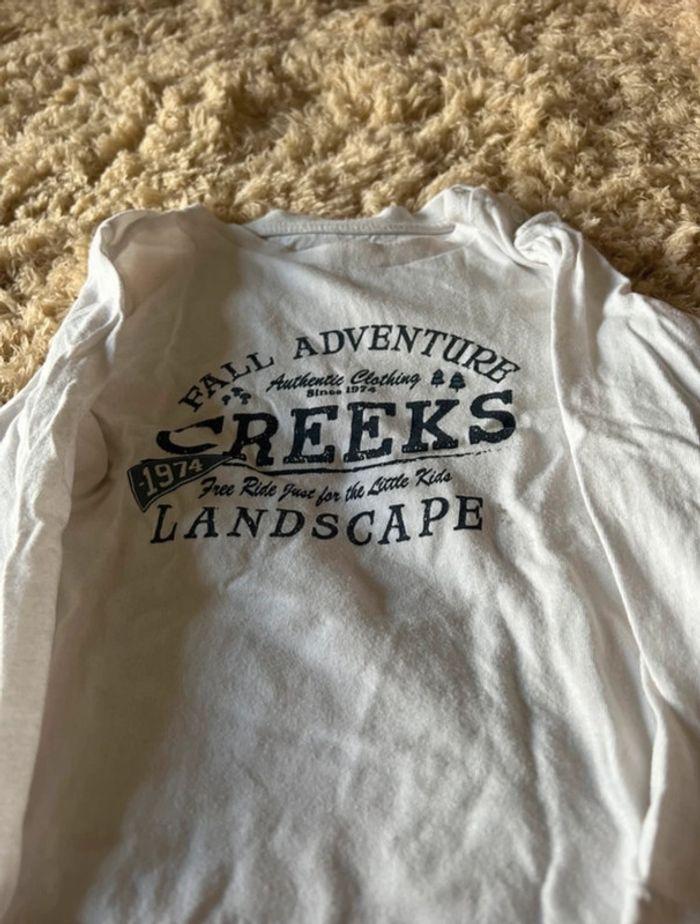 T-shirt manches longues blanc creeks taille 24M - photo numéro 2