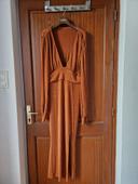 robe longue élégante marron