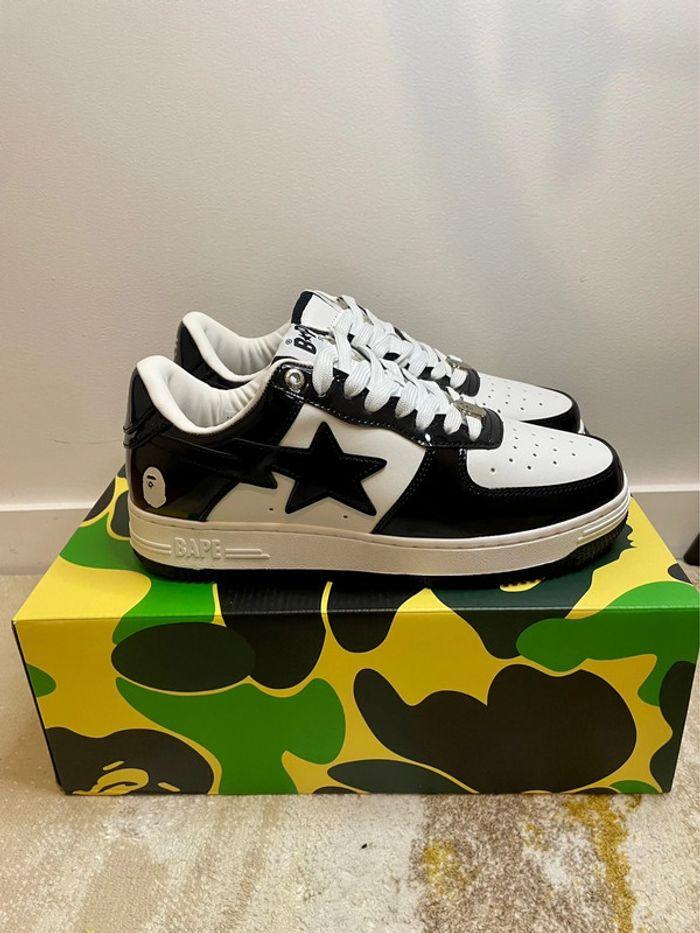 Baskets basses A Bathing Ape Bape Sta Low Enlarged M2 noir et blanche - photo numéro 3