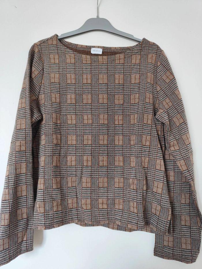 Pull beige/marron taille M - photo numéro 1