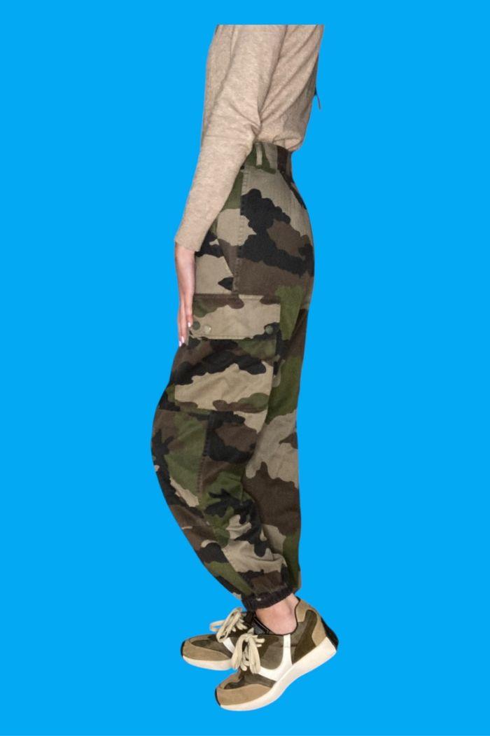 Pantalon militaire cargo femme avec élastique taille M/38 en bon état - photo numéro 4