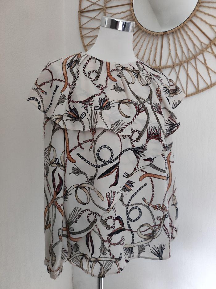 Blouse a motifs Ts Zara basic collection - photo numéro 4