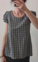 Blouse a carreaux, manches courtes, Grove M