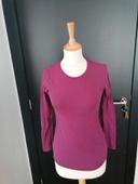 T-shirt manches longues stretch prune