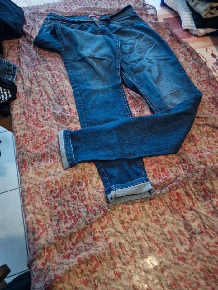 Pantalon en jean coton - photo numéro 3