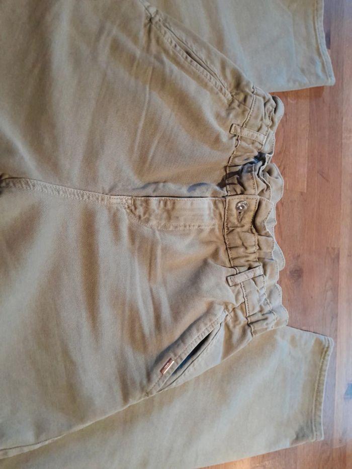 Pantalon large zara couleur olive - photo numéro 6