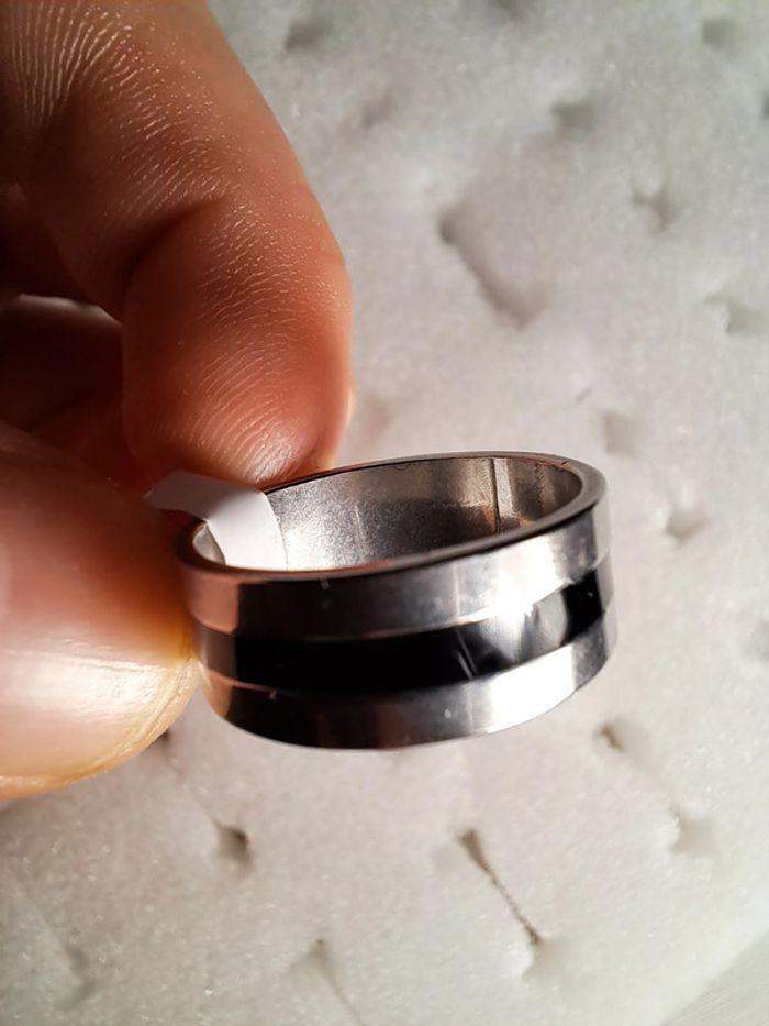 Bague acier inoxydable argentée - photo numéro 4